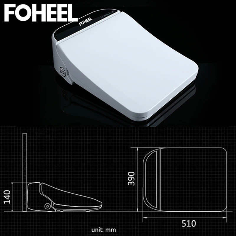 FOHEEL смарт-крышка для унитаза, Электронная Крышка для биде, Унитазы для унитаза, Подогрев сиденья, чистая сухая смарт-крышка для унитаза