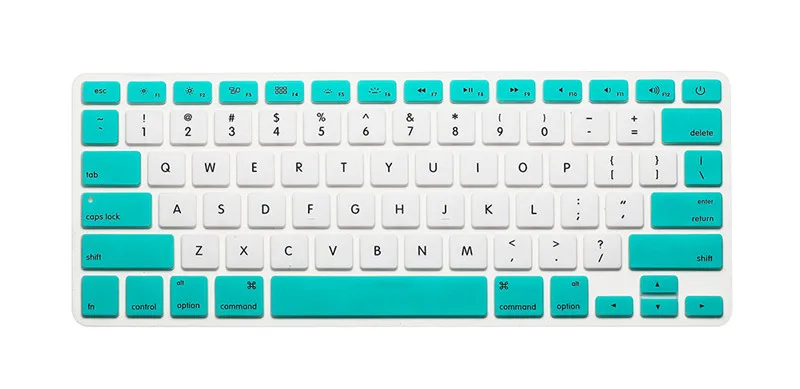 Силиконовая Защитная пленка для кожи клавиатуры для Apple Macbook Pro Air retina 13 15 17 дюймов ярких цветов радуги - Цвет: 1