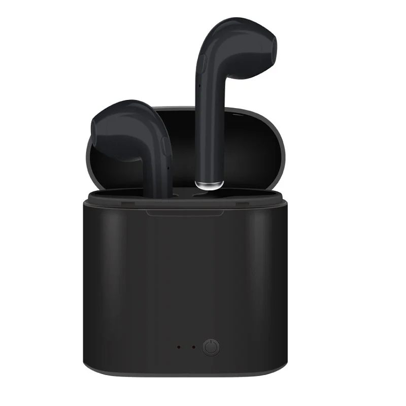 Black Прямая поставка i7 TWS Bluetooth 5,0 наушники 1:1 двойные звонки беспроводная гарнитура для Apple телефона Xiaomi Pk I10 I200 I12 наушники - Цвет: Black