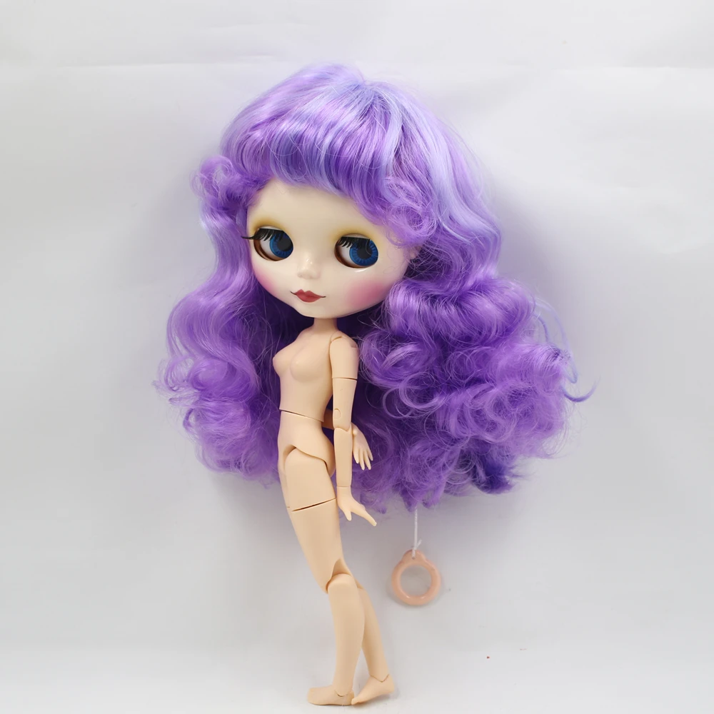 Кукла Blyth ICY DBS 1/6 Обнаженная кукла кудрявые смешанные цвета пурпурные и синие