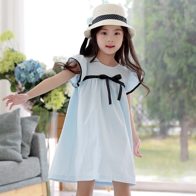 2018 Новое весенне-летнее платье для больших девочек однотонное без рукавов