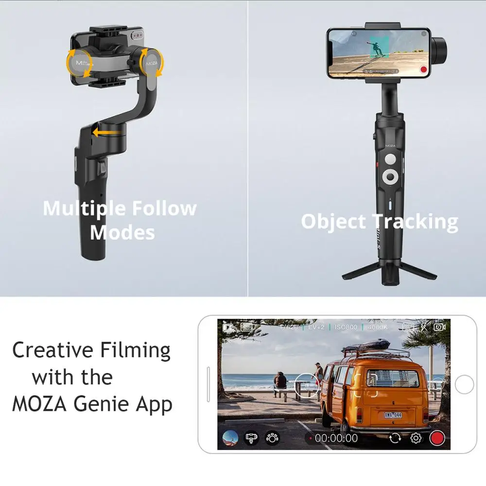 Стабилизатор для телефона Moza Mini S 3 осевой складной стабилизатор iPhone Oneplus 7pro GoPro DJI