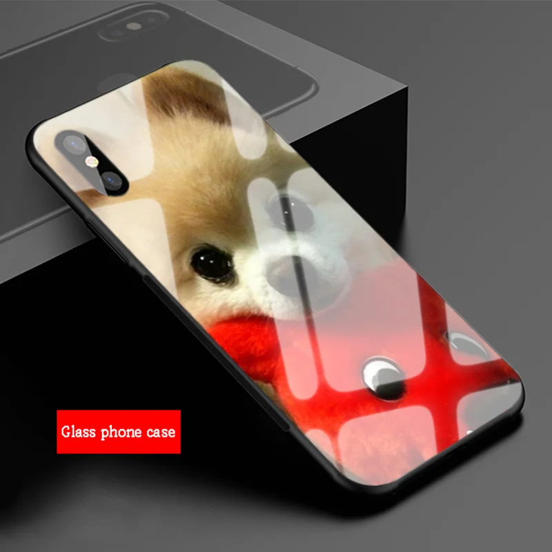 Pomeranian dogs dog Tempered Glass Phone Case For iPhone 6 6plus 7 plus 8 8plus 5 5S 5C SE X XS XR Max | Мобильные телефоны и