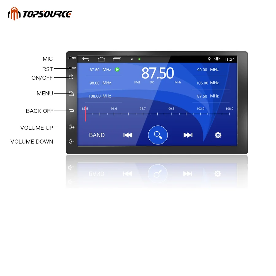 Автомобильный мультимедийный плеер TOPSOURCE Android 6 0 автомобильный DVD-радиоплеер 2 din