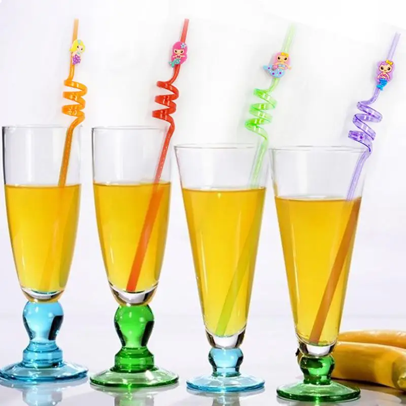 6 шт. Новые Вечерние одноразовые пластиковые соломки для дней рождения вечерние