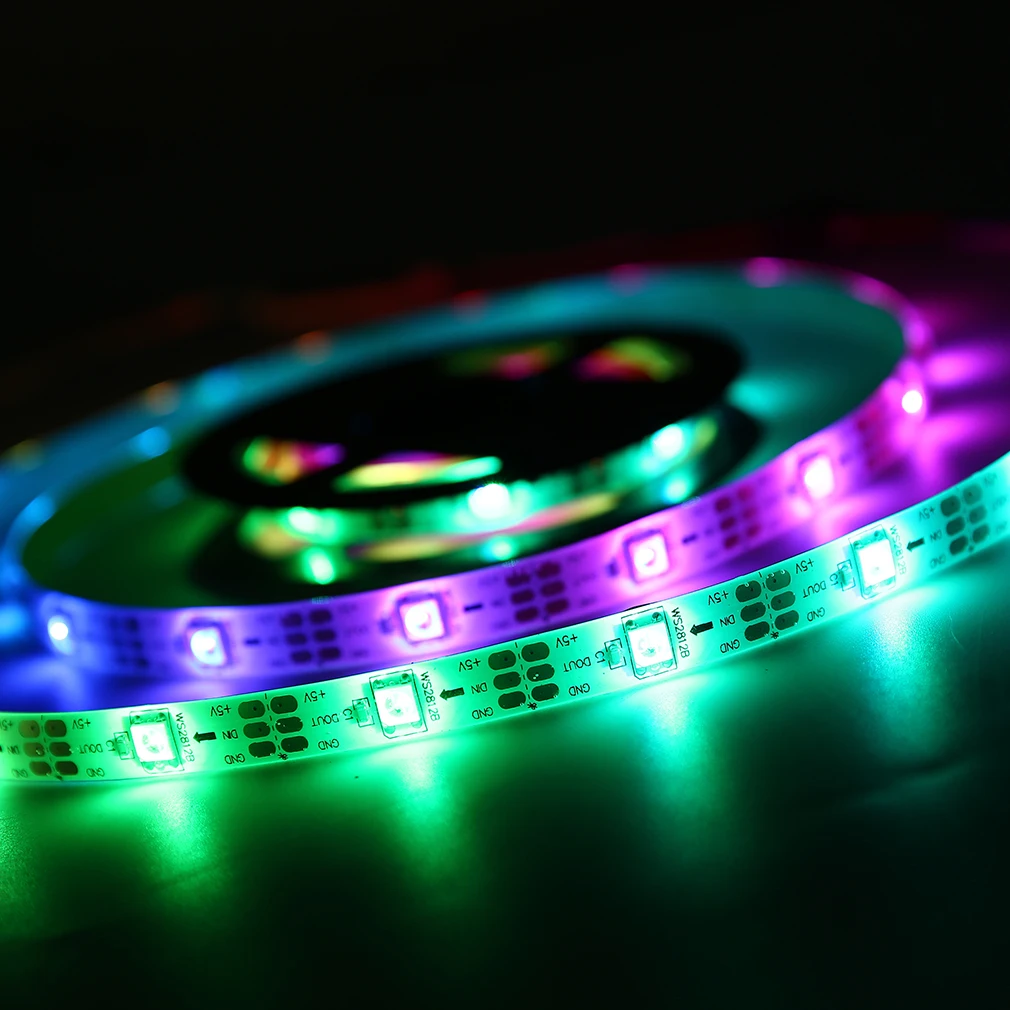 WS68 12 RGB 5050 SMD Водонепроницаемый гибкая USB 5V светодиодный белая полоска лампы