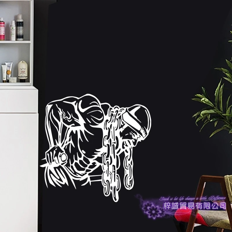 Автомобильная наклейка для тренажерного зала железная цепочка железного цвета