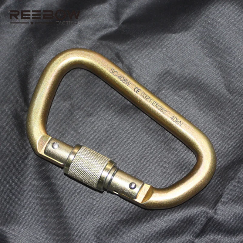 REEBOW тактические скалолазание военный 40KN Карабин Крюк профессиональный открытый