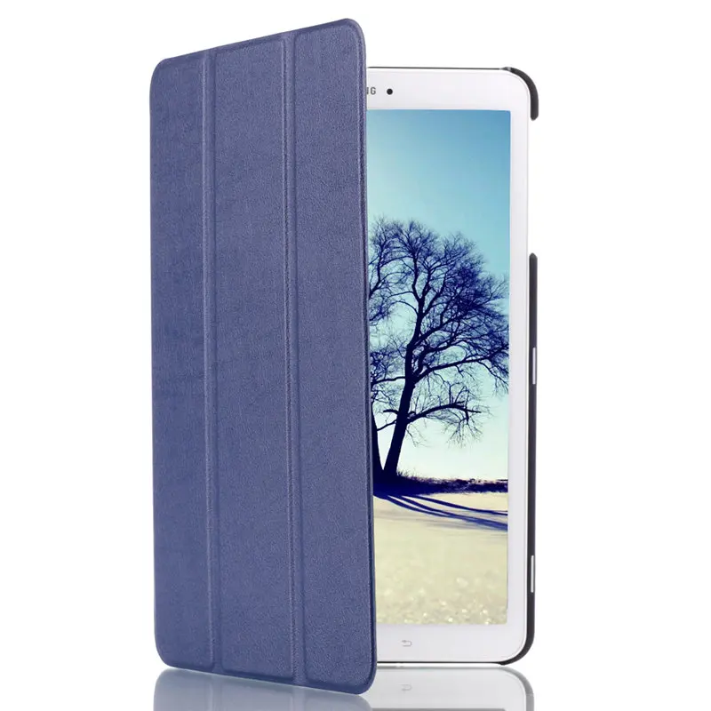 Ultra Slim Легкий Кастер 3 складной Фолио Стенд Shell Обложка Чехол case for samsung galaxy tab e 8.0 t377