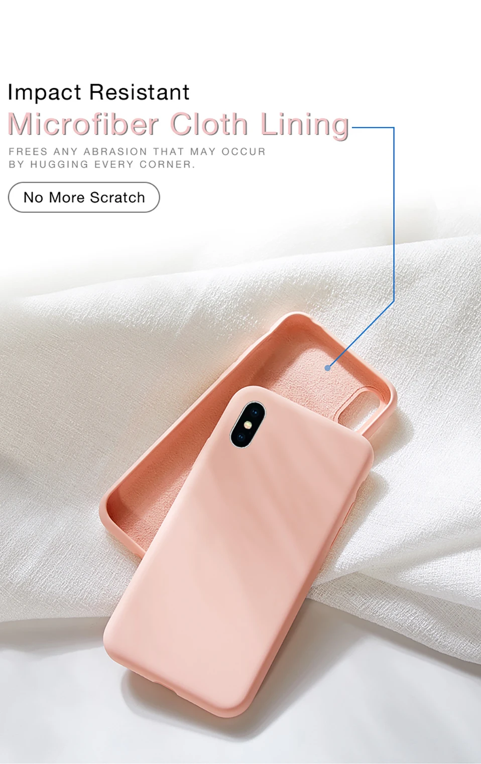 Официальный жидкий силиконовый чехол для iPhone 7, 8, 6, 6 Plus, однотонный Прозрачный Бампер для iPhone X, Xs, Max, XR, Funda Coque Capa
