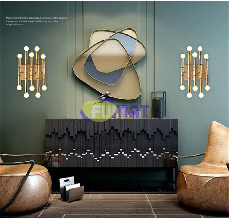 FUMAT бамбуковые настенные светильники в форме трубы современный декор для отеля