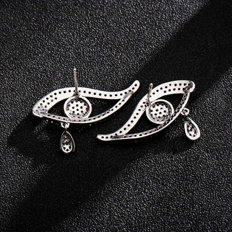 Женские трендовые длинные серьги GAOLA серебристые с цирконием GLE6625Y|dangle earrings|earring
