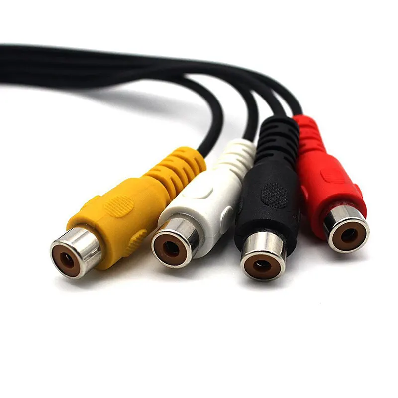 5 контактный штекер Din для 4 х разъемов RCA аудиокабель 0 3 м|Компьютерные кабели и