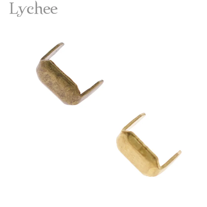 Кожаные скобы Lychee Life 10 шт. латунные крепежные петли для ремня держатели сделай