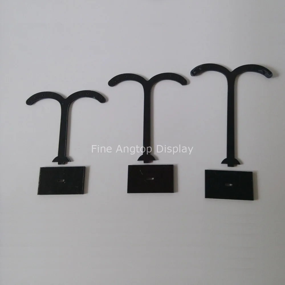 (1 комплект = 3 шт.) акриловый держатель для сережек из черного плексигласа полка