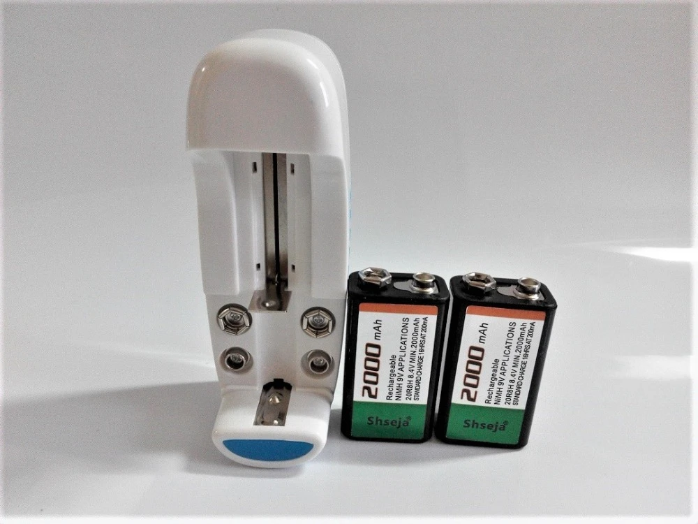 2PCS SHSEJA 2000mAh 9V rechargeable battery NiMH + universal 9v aa aaa 18650 cr123a charger | Электроника
