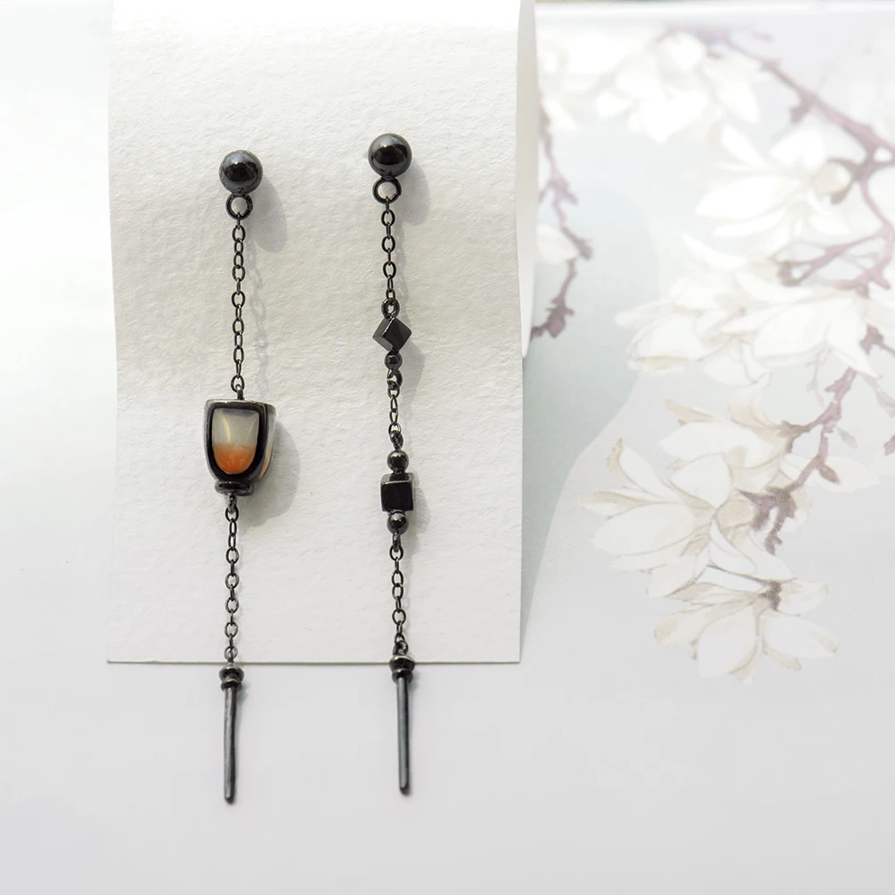 Женские длинные серьги-гвоздики из серебра 925 пробы | Украшения и аксессуары