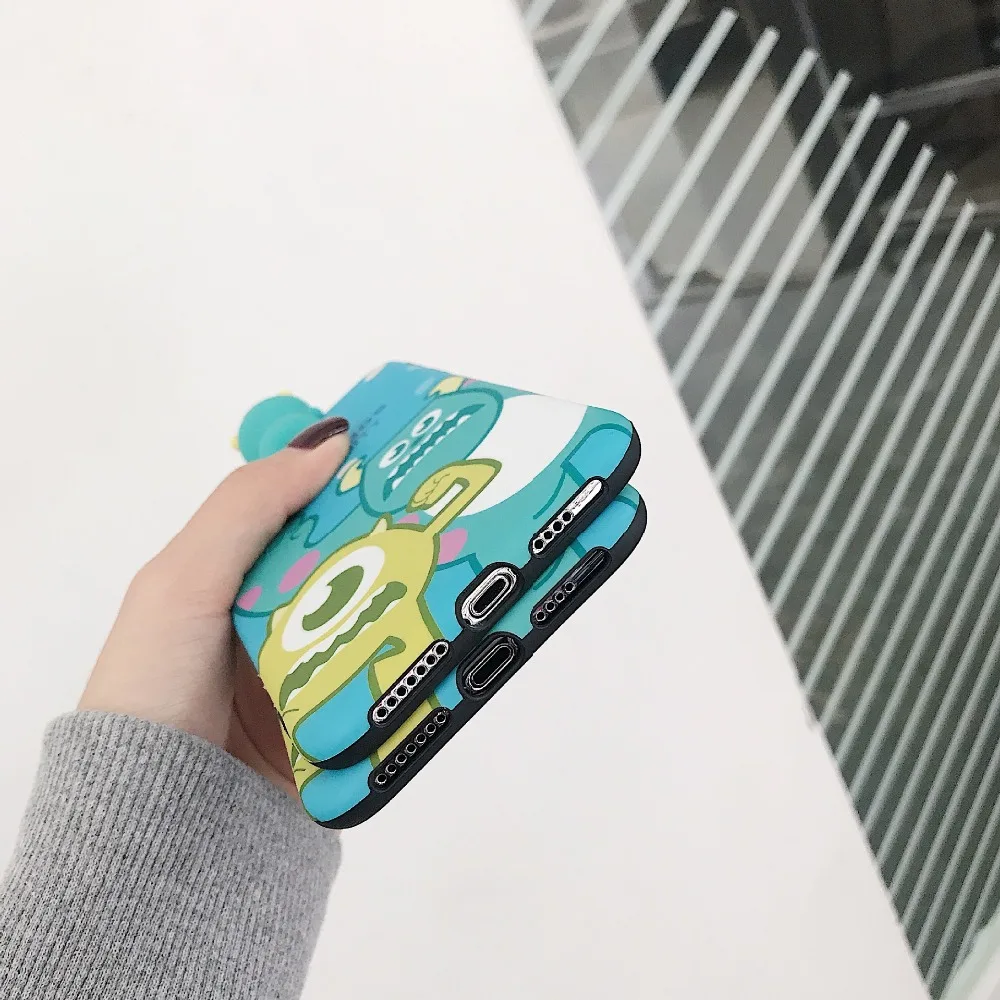 3D милый мягкий мультфильм монстров чехол для iPhone XS MAX/8 Plus Циклоп Телефон 6 7 S