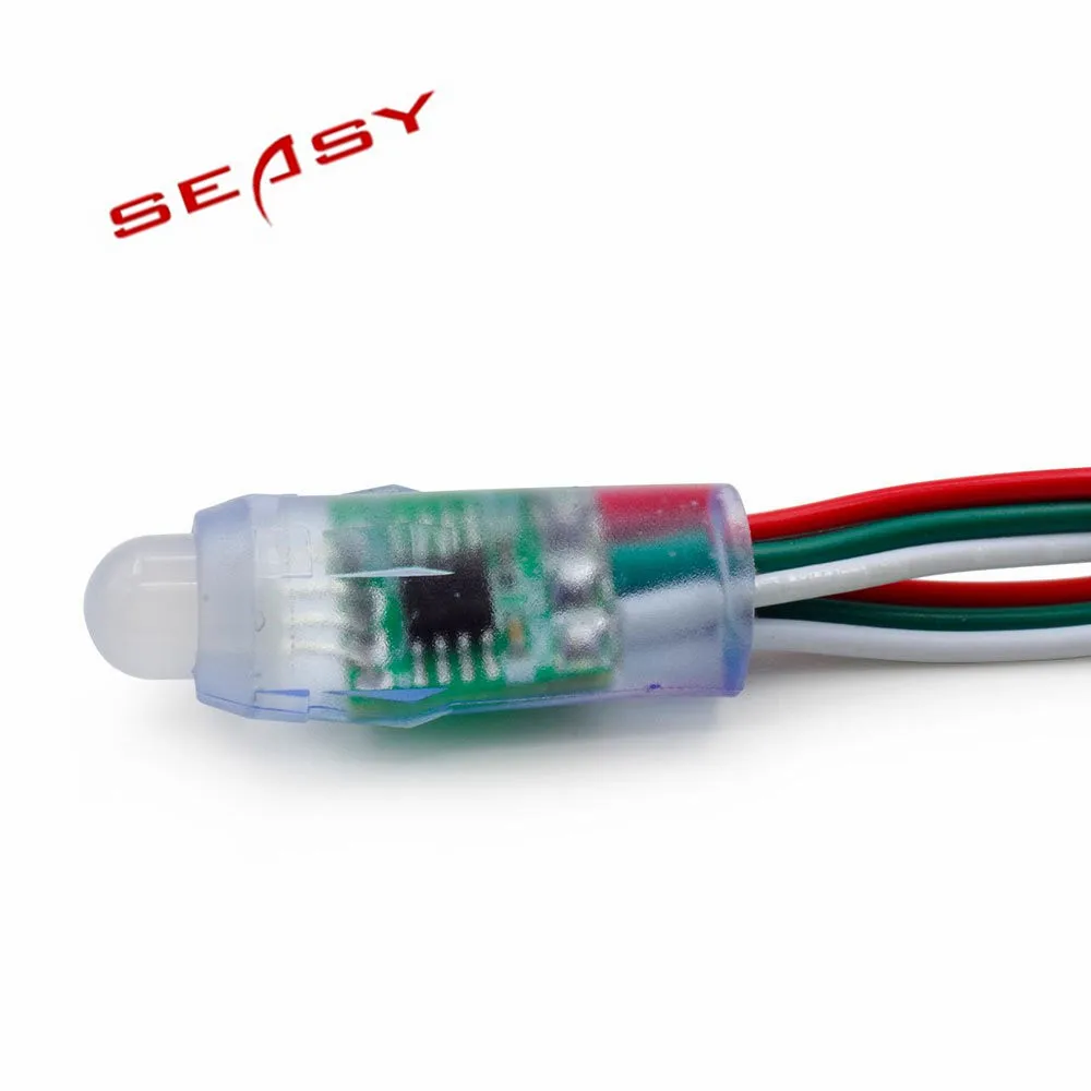 50 шт./лот F12mm WS2821 полноцветный пиксельный модуль DC5V IP68 Водонепроницаемые точечные