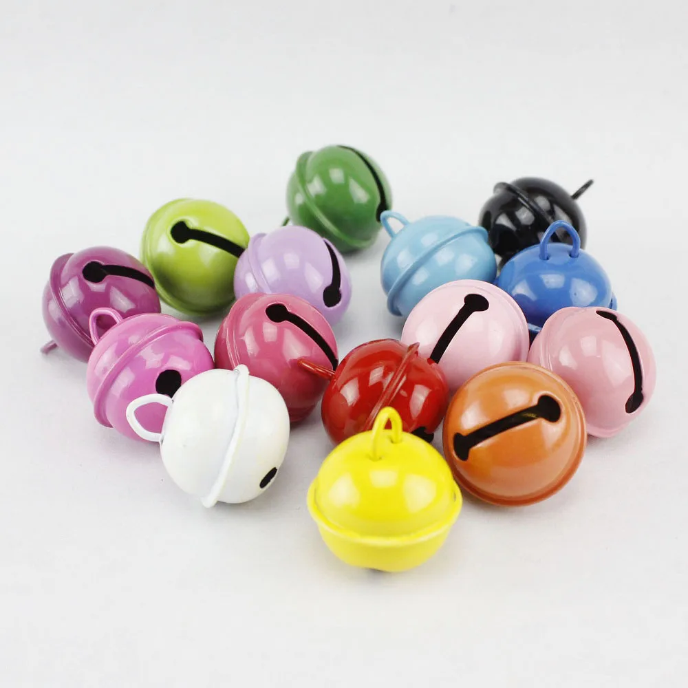 22 мм рождественские колокольчики очаровательные бусинки смешанные цвета