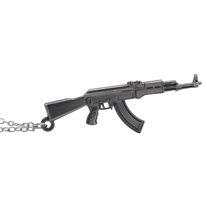Ожерелье с кулоном в стиле хип хоп AK47 ожерелье рок панк мужская игра любви черное