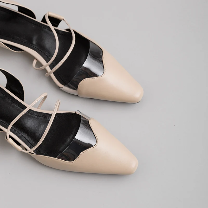 FUN VILLE/Новые модные летние сандалии женские из натуральной кожи женская обувь на