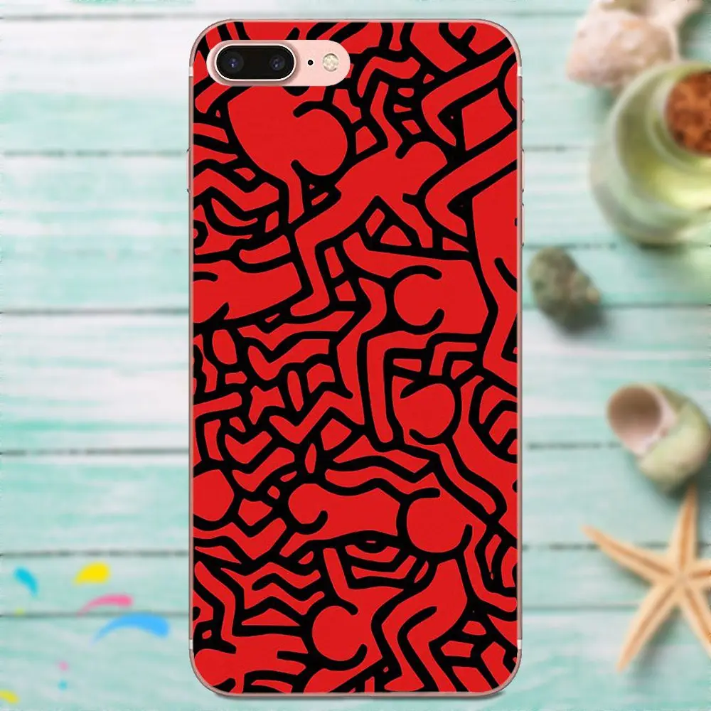 Мягкие чехлы для телефонов Keith Haring Art Для Galaxy Alpha Core Note 2 3 4 S2 A10 A20 A20E A30 A40 A50 A60 A70 M10 M20