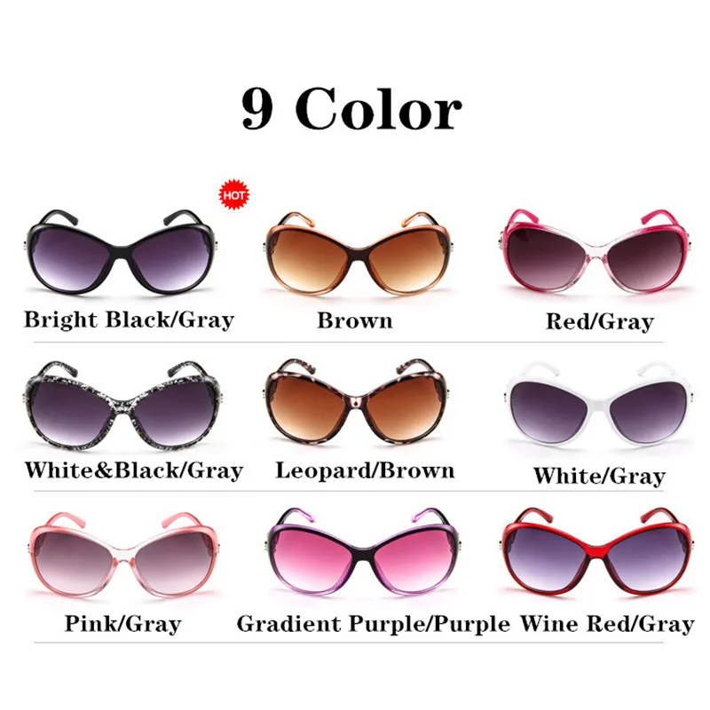AIMISUV Fashion Classic Gradient Sunglasses Women Brand Designer Oversized Sun Glasses UV400 Retro driving glasses | Аксессуары для