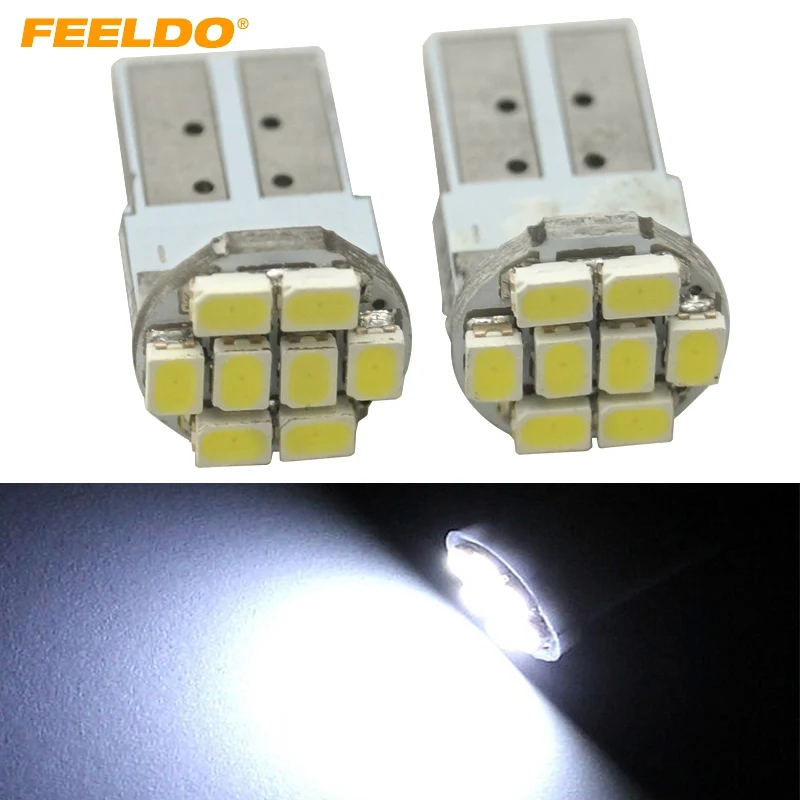 FEELDO 2 шт. мощность белый светильник 10 194 168 1206/3528 8SMD Wdege Автомобильные Боковые