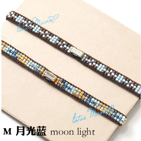 

Lotusmann fashion color block beads fashion leather bracelet 6