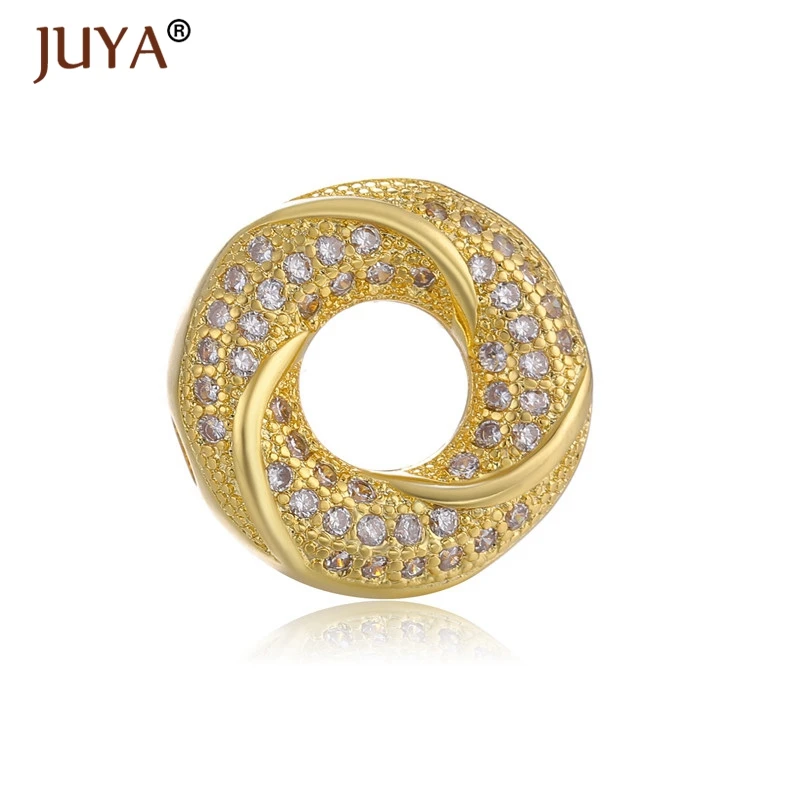 Высококачественные медные микрозакрепки CZ стразы круглые бусины для