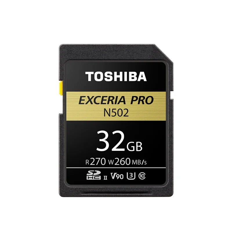 32GB Оригинальная sd-карта TOSHIBA EXCERIA Pro N502, 270 МБ/с./с, 32 ГБ, 64 ГБ, V90, класс 10, 128 ГБ, U3, UHS-II, карта памяти для Full HD, 8 k, видеокамера - Емкость: 32GB