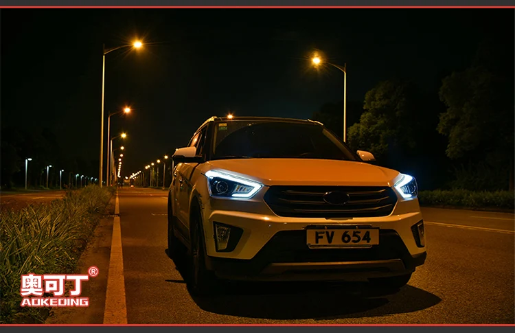 Автомобильный стильный головной светильник для hyundai IX25 головной светильник s Creta светодиодный головной светильник DRL Дневной ходовой светильник Bi-Xenon HID аксессуары