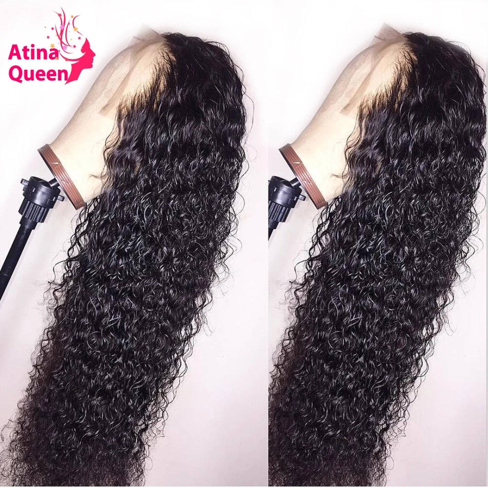 13х6 глубокая кружевная передняя часть человеческих волос парики черные женские