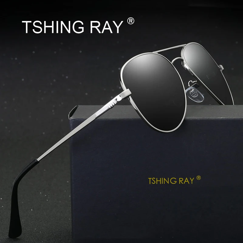 TSHING RAY Мода Polarized Pilot Sunglasses Для мужчин женщин Винтаж Брендовая дизайнерская обувь