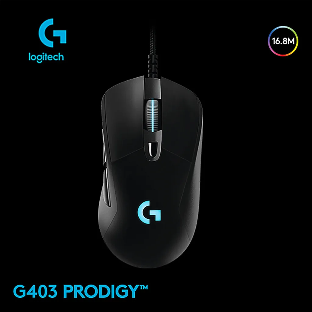 Проводная/Беспроводная игровая мышь logitech G403 Prodigy с частотой 2,4 ГГц, RGB, весовая эргономика, высокопроизводительная игровая мышь logitech g403