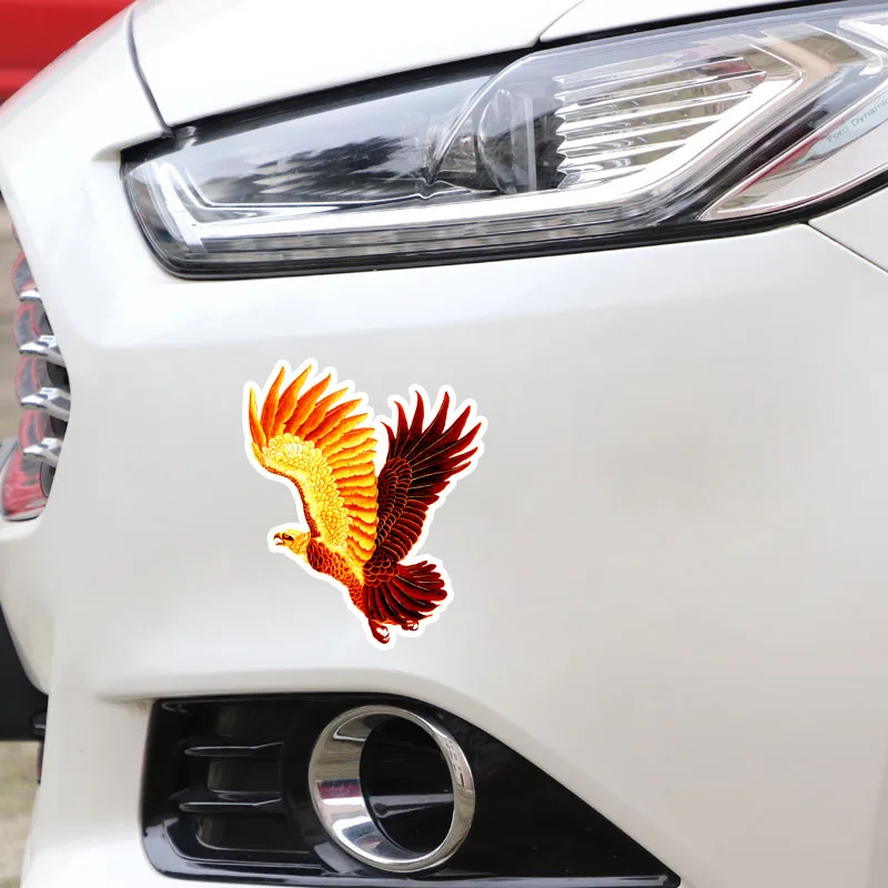 YJZT 14CM*17CM Fashion Wingswing Fire Red Eagle PVC Car Sticker 11-01183 | Автомобили и мотоциклы