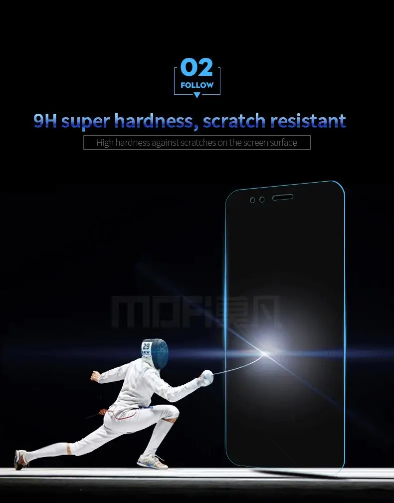 Для Xiaomi Mi A1(5,5 дюйма) MOFi закаленное стекло 0,26 мм 2.5D Взрывозащищенный протектор экрана для Xiaomi Mi A1