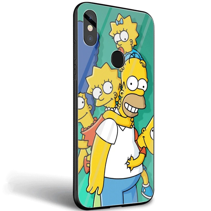 Чехол для мобильного телефона со стеклянными симпсонами Xiaomi Mi 8 Lite A1 A2 5X 6X 9 Redmi Note 5