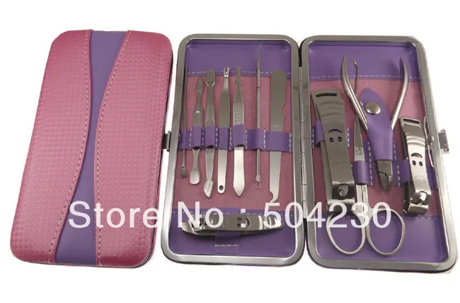 12-in-1 Womens Stainless Steel Toe Nail Clippers Set Cutter Trimmer Manicure Kit | Красота и здоровье