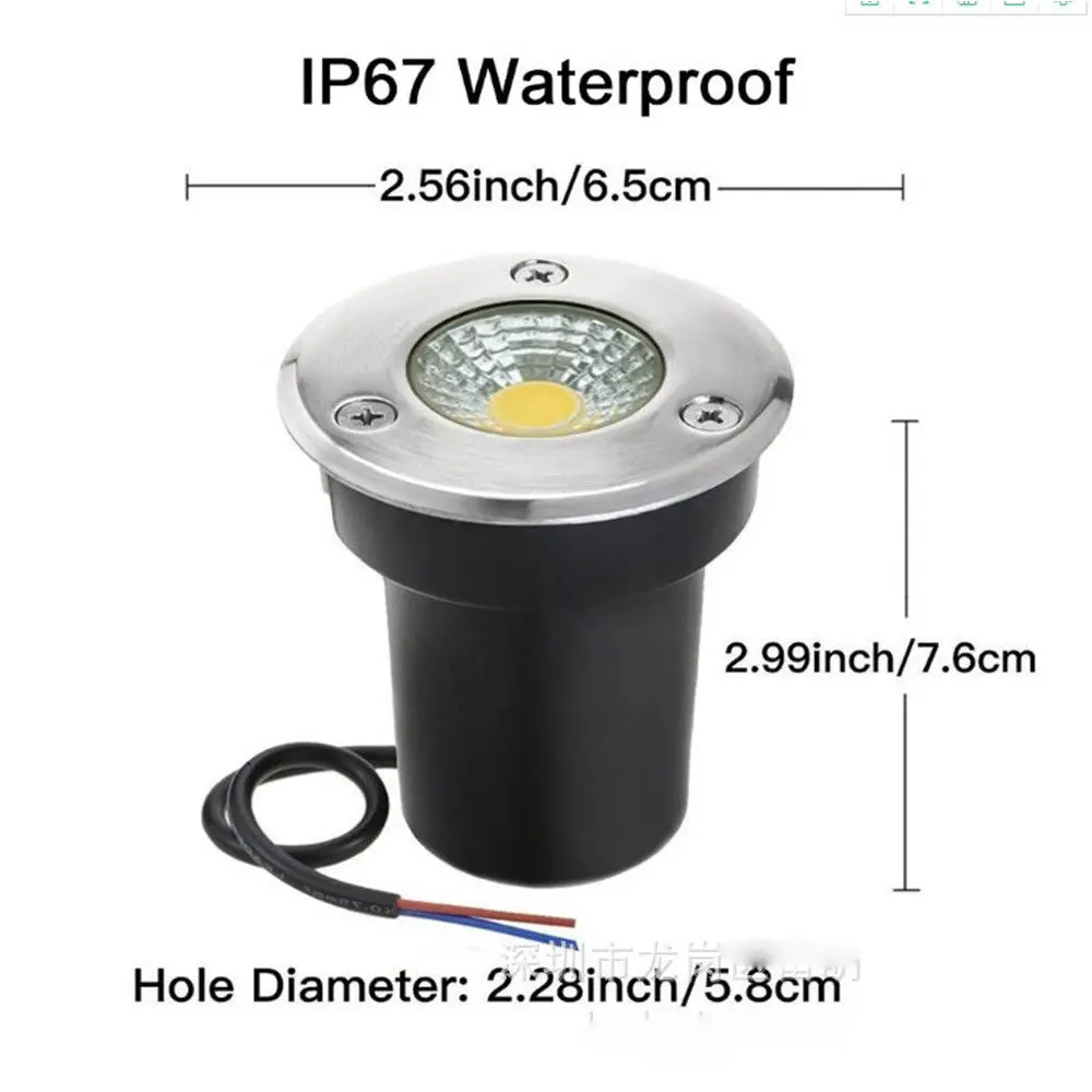 Водонепроницаемая светодиодная подземная лампа ip65 3 Вт 5 7 наружный садовый