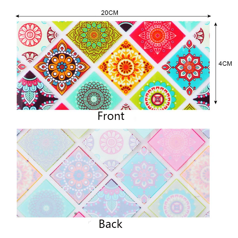 10 листов набор фольги для ногтей Ретро цветок богемный стиль переводная наклейка