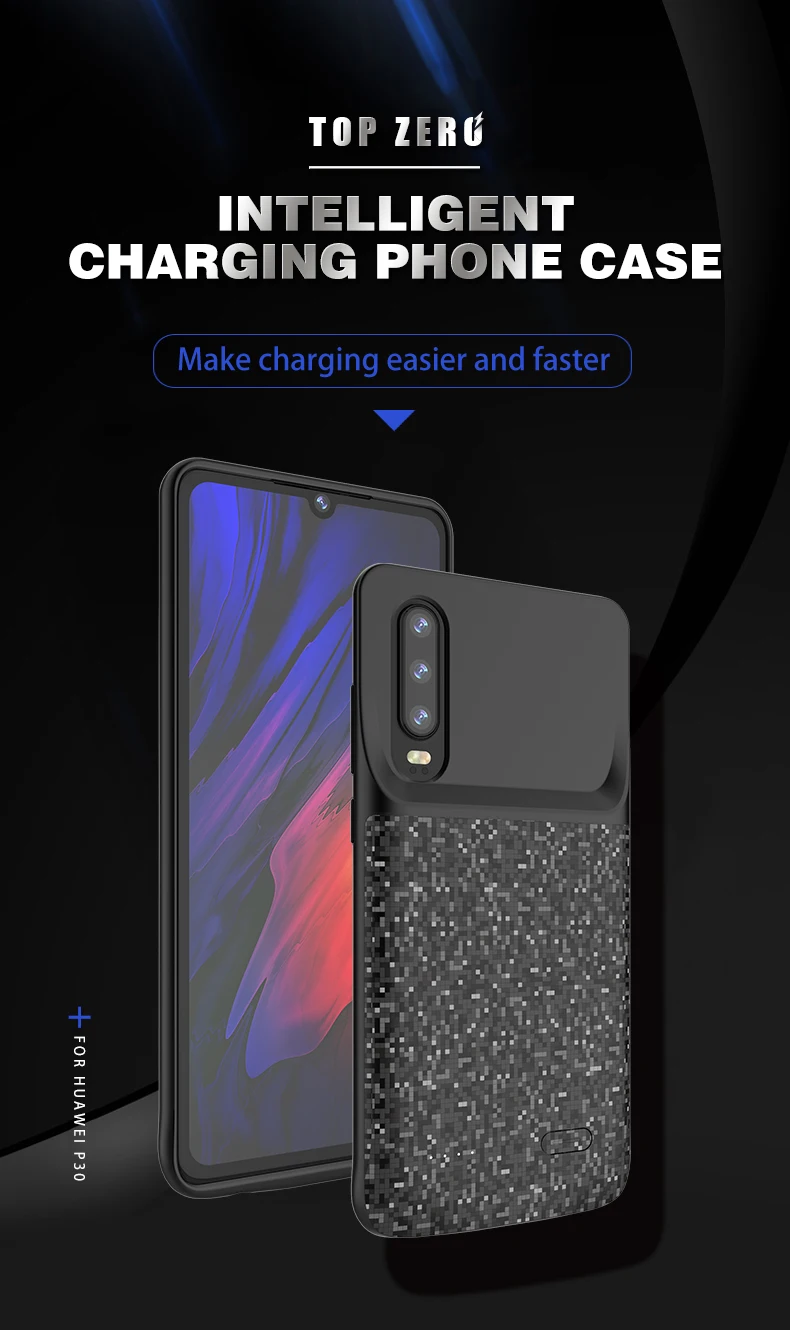 4700 мАч портативный чехол для зарядного устройства для huawei P30 чехол с мягкими краями чехол для аккумулятора с зажимом для huawei P30 PRO Nova 4E power Bank
