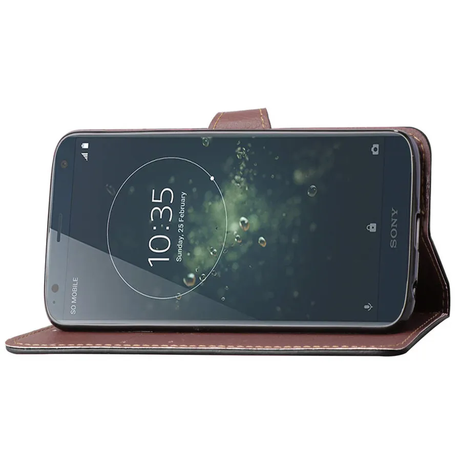 Чехол из искусственной кожи в форме листа для Sony XZ X XZ1 XZ2 Compact Xperia Z3 Z5 Mini XA XA1 XA2 Ultra L1