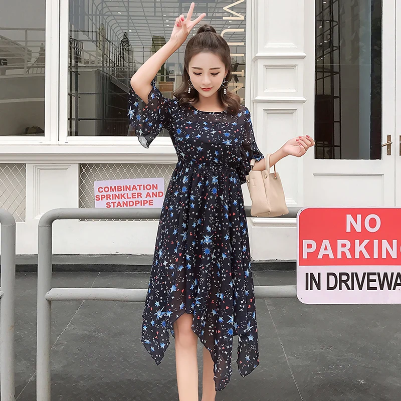 2019 Новое поступление платье для беременных женские летние платья с принтом