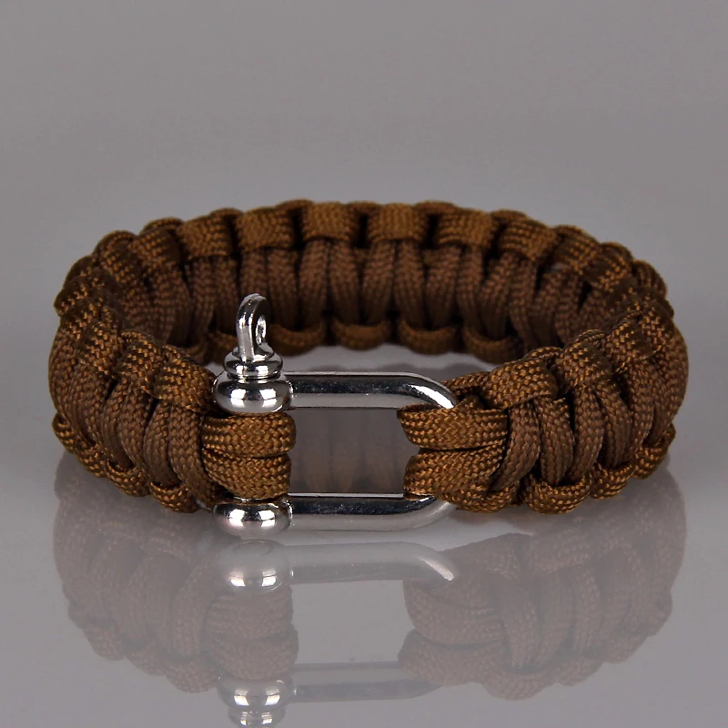Кемпинг Для мужчин Открытый Спорт Выживание Паракорды Плетеный Браслеты шнур