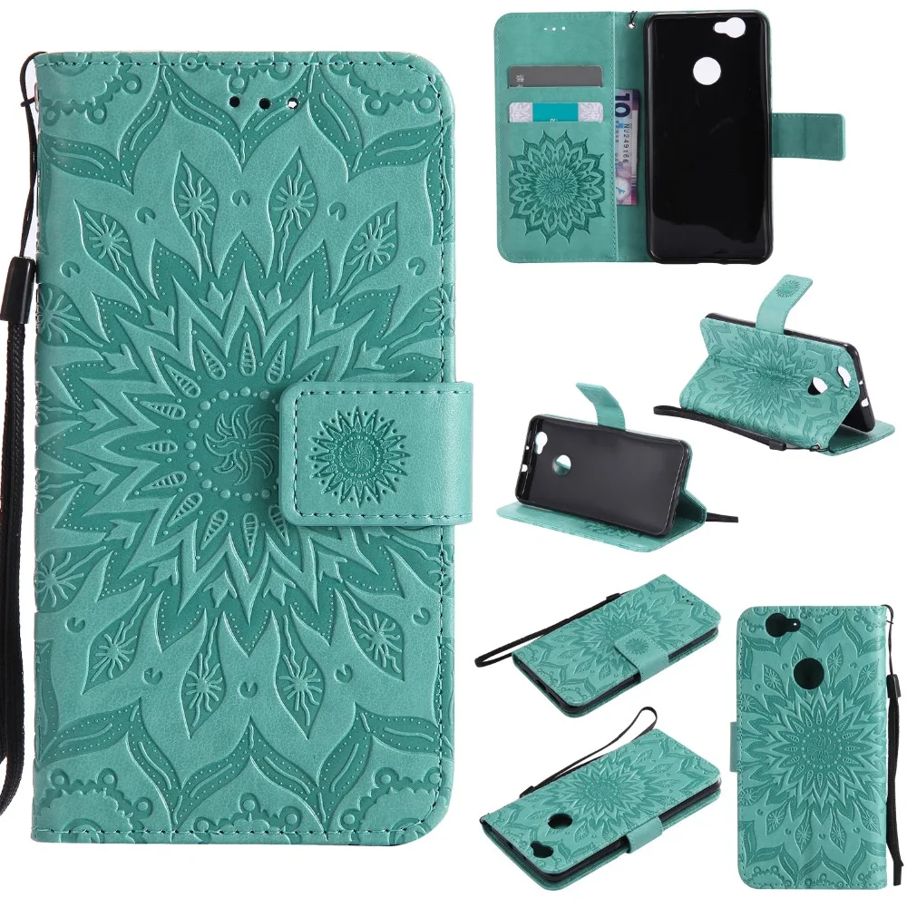 Чехол с рисунком подсолнуха для fundas Huawei Nova 5 дюймов чехол + держатель карт|case for