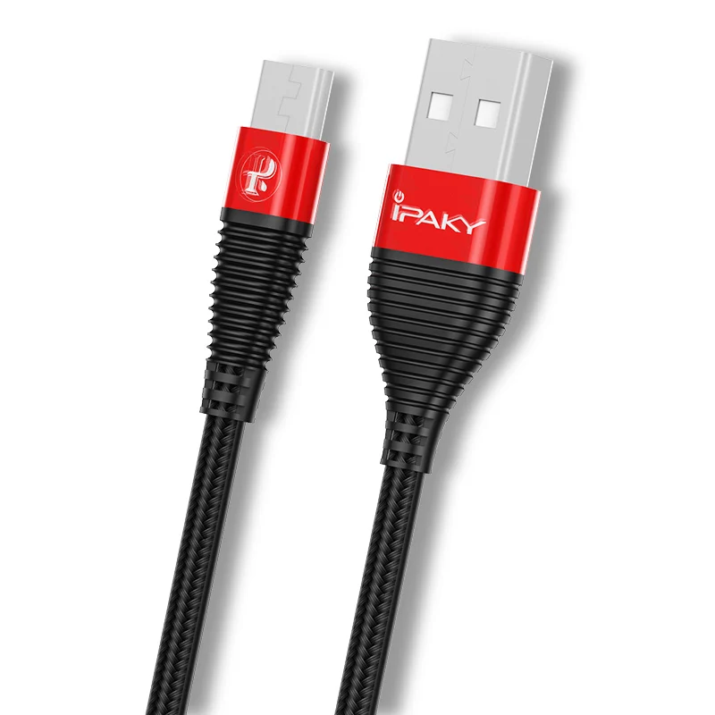 IPAKY 2.4A Micro USB кабель для быстрой зарядки USB кабель для передачи данных нейлоновый кабель синхронизации для samsung Xiaomi Redmi Note 4 5 Android Microusb кабель - Цвет: red