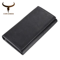 cowather 100 top cow genuine leather men wallet 2021 new design long style wallets high quality male purse j8058 free shipping