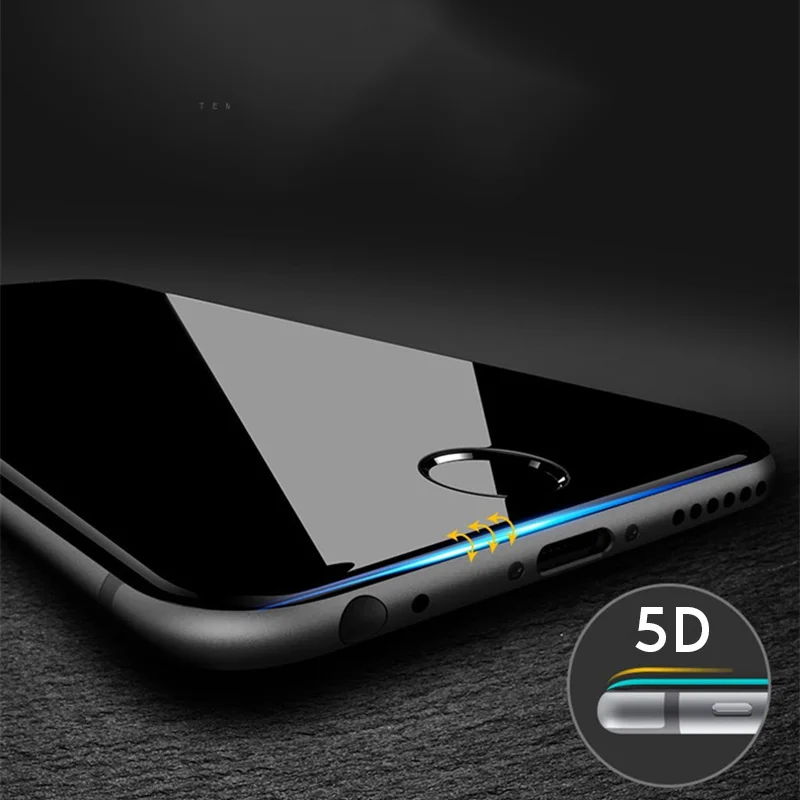 5D закаленное стекло для iPhone 6 6s 7 Plus 8 протектор экрана на Защитное XR XS MAX X S glass |